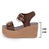 Sandalias Europeas y Americanas de Comercio Exterior para Mujer Verano Nuevo Tacón de Cuña Sandalias de Suela Gruesa Hebilla de Correa de Paja Boca de Pez Sandalias Casuales