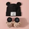 Bebés y Niños Pequeños de 0 a 12 Meses, Lindos Sombreros para Bebés para Niños y Niñas en Primavera y Otoño, Sombreros Rojos para Recién Nacidos de Mes Completo con Protección para la Fontanela, Festivos