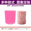 Molde de Vela Aromaterapia Columna de Flores Cisne Romántico, Adorno de Piedra Difusora de Aroma, Regalo para Invitados, Molde de Silicona para Velas de Boda