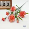 Ramo de flor artificial de clavel pequeño de múltiples tallos, flor de clavel de un solo tallo, arreglo floral para decoración de sala de estar, adorno floral, flor artificial