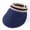 Sombrero de Sol de Paja Tejida de Verano para Mujer Adulta Niños Estilo Padre-Hijo Sombrero de Paja para Viajes al Aire Libre Protección Solar Banda para la Cabeza Visera