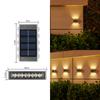 Lâmpada de parede solar lâmpada de jardim ao ar livre lâmpada de paisagem à prova d'água villa lâmpada de arruela de parede de jardim lâmpada de atmosfera de superfície de parede ao ar livre