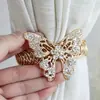 Moda Europea Exquisita Hermosa Mariposa con Perlas y Pedrería Incrustadas Amarres para Cortinas Hebillas para Cortinas de Dormitorio Hogareño Venta al por Mayor
