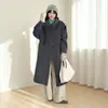Novo Casaco de Lã Outono/Inverno 2026 com Gola Cachecol para Mulheres, Corte Amplo Extra Longo, Casaco de Lã Dupla Face de Alta Qualidade para o Dia a Dia