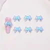 Accesorios de arte de uñas con lazo de collar transparente de hielo cruzado, accesorios pequeños de resina para pendientes DIY, horquilla, accesorios para uñas