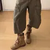 Botas de Entrenamiento Martin Retro Alemanas Casuales Deportivas Tobilleras Chuyuji Otoño Nuevo Punta Redonda Media Caña Botas Vaqueras para Mujer