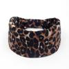 Diadema ancha europea y americana antideslizante bohemia para mujer, moda anudada para entrenamiento, yoga, leopardo, cinta para el pelo, cinta para el pelo