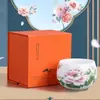 Nueva Taza de Maestro de Cerámica Estilo Chino Taza de Degustación de Té Peonía Pintada a Mano Porcelana de Jade Grasa Taza de Té Gongfu Taza Individual para Uso en Casa Regalo