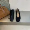 Zapatos de ballet estilo retro francés con lazo para mujer, nuevo modelo 2026, zapatos planos poco profundos de una sola pieza, zapatos de abuela de suela blanda, multicolor