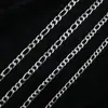 Corrente Figaro de Aço Inoxidável para Atacado Espessura da Corrente 3:1Nk Colar Masculino em Aço Titânio Corrente Cubana Três Vezes Um Luxo Acessível