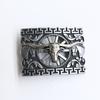Hebilla de cinturón vaquera occidental de zinc nueva de Amazon, hebilla de cinturón retro europea y americana con diseño de calavera de vaca Reteo, disponible en stock.