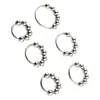 Anel de Metal com Seis Contas para Bloqueio de Pênis Anel do Cordão Espermático Anel da Pele do Pênis Tampa de Dente de Lobo Anel de Contas para Masturbação Brinquedos Sexuais Produtos Masculinos