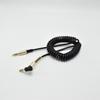 Codo de resorte 3.5mm chapado en oro cable de audio macho a macho telescópico cable de altavoz de coche línea de audio aux