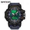 Sanda 3008 Relógio Aliexpress Masculino Jovem Esportivo Tendência Versão Coreana Relógio Digital Criativo Multifuncional