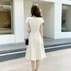 Vestido 2026 Verano Estilo Francés de Gama Alta Ajustado Línea A, Adelgazante, Elegante, Versátil, Moderno, con Estilo, Casual para Mujer