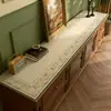 Aparador de Lujo Ligero Estilo Francés, Mantel de Mesa de Cuero, Lavable, Impermeable, Resistente al Aceite, Resistente al Calor, Mueble de TV, Alfombrilla para Zapatero de Entrada