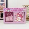 Conjunto de Caixa de Presente Desenho Sanrio Fofo Caderno de PU Pulseira de Pérola Combinação de Acessórios Caixa de Presente para Meninas e Estudantes