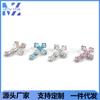 F136 Titanio Clavo para Oreja Zircón Cruz Grande Clavo para Hueso de Oreja Aleación de Titanio G23 Joyería para Perforación de Cuerpo Salida de Fábrica