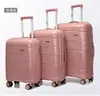 Conjunto de Malas Personalizado em Material PP de Três Peças para Viagens de Lazer, Mala de Rodinhas de Grande Capacidade com Trava de Senha