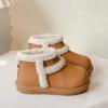 Botas de Neve Infantis 2025 Inverno Novo Estilo Veludo para Meninas Espessas Quentes Botas de Algodão para Crianças Médias e Grandes Meninas Sapatos de Algodão Impermeáveis