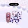 Swarovski Oito Grandes e Oito Pequenos Diamantes para Nail Art Imitação Austríaca Furados a Quente com 16 Facetas Acessórios DIY Joias para Nail Art
