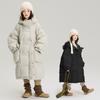 [En Stock] Nueva Chaqueta de Algodón Rellena de Plumón Larga Gruesa Cálida para Niñas Otoño e Invierno Chaqueta Estilo Coreano para Niños Medianos y Grandes