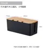 Caja de Gestión de Cables, Organizador de Regleta de Enchufes, Organizador de Cables de Escritorio, Caja de Almacenamiento de Regleta de Madera