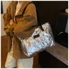 Bolsos de Chaqueta de Algodón con Plumas Otoño e Invierno para Mujer, Nuevo Bolso de Hombro Versátil Coreano de Nicho, Bolso Tote de Viaje Más Vendido