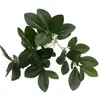 Planta Artificial de Hojas de Felicidad de 5 Ramas, Planta Verde Individual para Decoración de Bodas y Hoteles, Material Floral, Flores Artificiales, Césped Artificial