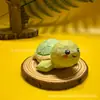 Adorno de talla en madera de tortuga animal pequeño tallado a mano, colgante de tortuga marina de dibujos animados lindo, artesanía creativa de simulación transfronteriza