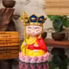 Montaña Jiuhua Tierra Rey del Tíbet Bodhisattva Artesanías Creativas de Resina Adornos Buda Pequeño Monje Regalo a Mano Accesorios para el Hogar