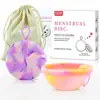 Disco Menstrual Popular para Principiantes Fácil de Usar con Pestaña de Extracción Origen de Fábrica Silicona de Grado Médico FDA Disco Menstrual