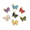 Aceite de Goteo de Aleación con Colgante Perla Colgante Mariposa Pendientes Hechos a Mano DIY Charms para Pendientes Pulseras Collares Accesorios de Joyería