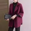 Casaco de Lã Primavera e Outono Dia das Mães 2026 Novo Estiloso Moda Primavera para Mulheres de Meia-Idade e Idosas Casaco Elegante