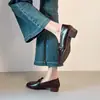 Mocasines Súper Suaves para Mujer 2026 Primavera y Otoño Estilo Nuevo Slip-On Retro Zapatos Británicos de Cuero con Tacones Gruesos Zapatos Individuales Versátiles para Ir al Trabajo