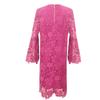 Vestido de Renda Solúvel em Água de Artesanato Pesado 2025 Novo Solto Plus Size A-line Camisa Boneca Floral Rosa Vestido Casual