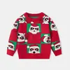 Suéter de punto con diseño de Papá Noel para niños y niñas, estilo europeo y americano, para Otoño e Invierno 2026, Ropa de punto para bebés