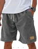 2025 Amazon transfronteiriço novos shorts masculinos de linho respirável soltos para férias moda shorts casuais retrô