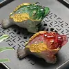 Enfeites de Pet de Chá que Mudam de Cor, Sapo Dourado, Pode Criar Animal de Estimação Mesa de Chá, Mesa de Chá, Bandeja de Chá, Brincadeira de Chá, Cerimônia do Chá, Acessórios para Conjunto de Chá