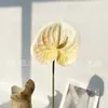 Flor artificial de palma vermelha pequena 3D flor falsa flor de plástico planta de decoração de interiores planta verde adereços de flor de casamento fotografia atacado