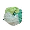 Lenço Onda Verde Feminino Primavera e Verão Viagem Litoral Proteção Solar Grande Xale Outono Fino Algodão e Linho Lenço Lenço