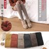 Nuevos calcetines gruesos cálidos de rizo para muslo de otoño e invierno calcetines de rodilla coreanos estilo académico color liso toalla largos altos