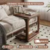 Mesa auxiliar móvil para sala de estar, mesa lateral para sofá, mesa de esquina estilo mid-century, mesita de noche para dormitorio, mesa pequeña de madera maciza