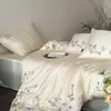 Flores Vintage Chinas 100S Lanjing Tencel Juego de Cuatro Piezas Sábana de Hielo Bordada Avanzada Funda de Edredón Ropa de Cama