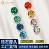 Diamante de carbono alto tallado en hielo, surtido redondo blanco y de colores, venta al por mayor de piedras sueltas del fabricante, zirconia cúbica sintética