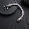 Pulsera Europea y Americana Transfronteriza Explosiones para Hombre Estilo Retro Punk Acero Inoxidable Cabeza de Serpiente Bestia Cráneo Pulsera no se desvanece