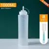 Botella Dispensadora de Salsa Aderezo para Ensalada de Tomate Boquilla de Plástico Botella Exprimidora Botella de Aceite Comercial Botella para Salsa Condimento del Hogar