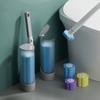 Cepillo para Inodoro con Base Mango Largo Montaje en Pared Desechable Tirar suit Cepillo de Plástico para Inodoro