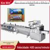Máquina de embalagem de alimentos de vendas diretas original, máquina de embalagem de filme superior de bolo de arroz ensacado, máquina de embalagem de linha de material automática horizontal