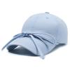 Boné de Baseball com Laço de Fita Coreano de Nicho para Mulheres, Boné Versátil para o Dia a Dia de Primavera e Verão, Chapéu de Sol que Afina o Rosto, Estilo Coreano